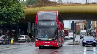 Londons Buses at work in Mile End 28th June 2025