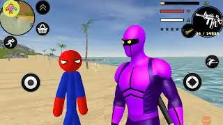 Spider Stickman Rope Hero Vs Spider Ninja Superhero Simulator - Android Gameplay FHD
