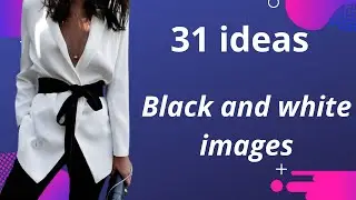 ✨  Black dress with white trim/ Black white outfit ideas/ Black and white style