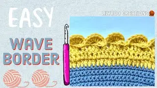 HOW TO CROCHET A WAVE BORDER/ EASY CROCHET TUTORIAL/ LEARN HOW TO CROCHET WITH ME!🧶