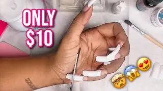 DIY ACRYLIC NAILS AT HOME - WHITE FRENCH TIPS | KISS NAIL KIT