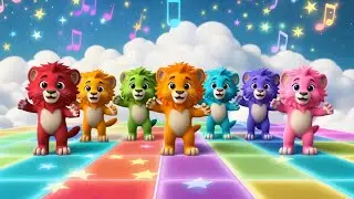 🦁🌈 Rainbow Roar Parade! | Fun Color Learning Song for Kids 🎶✨