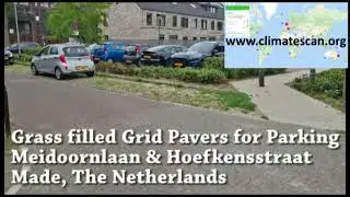 Bioswale playground & Grass filled Grid Pavers Olmenpad Made, The Netherlands
