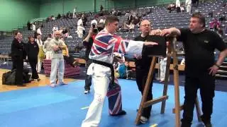 2015 TAGB English Taekwondo Championships Dan Oldman Destruction