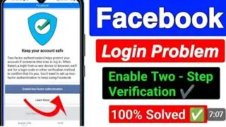 How Enable Facebook two steps verification| Facebook two steps verification problem solve 100 % .
