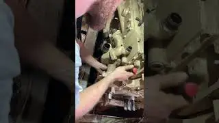 Installing The Freshwater Pump On A Cummins KTA19 #cummins #dieselpropower