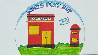world postal day Drawing|world post day Drawing|postal day Poster|post day Drawing|postday|Postalday