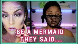 Trying to follow a Mermaid Makeup Tutorial | Easy Mermaid Makeup | Gavyn Taylor