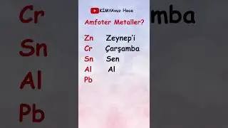 Amfoter metaller #tekerleme #ezberleme #kodlama #kimya  #yks #periyodiksistem