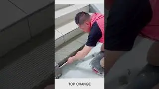 The process of install stair step ceramic tile #tools #machine #short