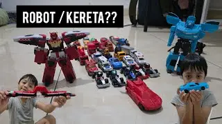 Rayhan bisa ubah robot jadi kereta!! Ayo main mobil robot!!