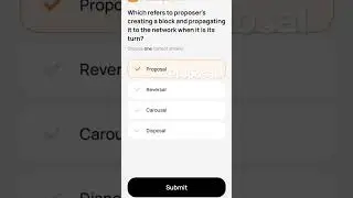 Which refers to proposer's creating a block and propagating it to the network when it is its turn?