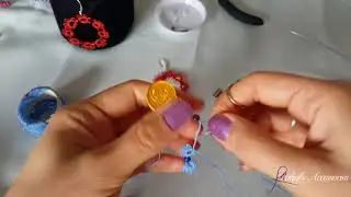 Rahaf's Accessories - Needle Tatting | الحلقة السابعة | حلق دائري | شغل إبرة | تاتينغ