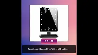 Touch Screen Makeup Mirror With 20 LED Light Bluetooth Music Speaker 10X Magnifying Mirrors Lights