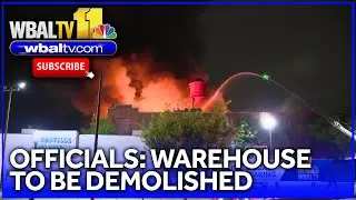Officials: Engineers working on demolition plan for burning warehouse