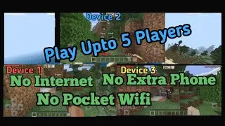 How To Play Minecraft Multiplayer Offline Upto 5 Players (Lan Wifi)