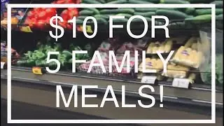 EXTREME GROCERY BUDGET CHALLENGE! $10 for 5 family dinners