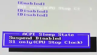 Как отключить ACPI Sleep State в BIOS на компьютере