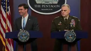 Defence Chiefs, Esper & Gen. Dunford Joint Press Briefing On Countering Iran  9-20-2019