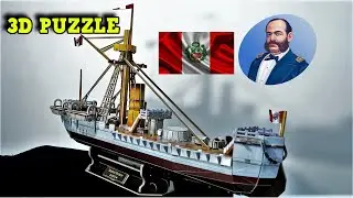 BELLÍSIMO Monitor Huáscar a escala. 176 piezas 3D Puzzle