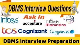Most Important DBMS Interview Questions for TCS, Capgemini, Infosys, Wipro, Cognizant, Accenture etc
