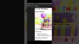 Creating a fun Birthday invite with HTML basics