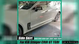 2.2m Car Side Skirt Extension Rocker Plate Lip Separator Bumper Only Fit for KIA Stinger CRDI GT TGD