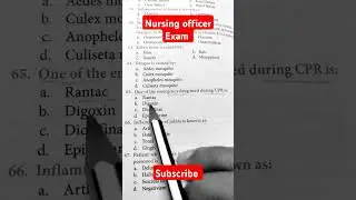 CHO Exam Preparation 2024-2025 | Nursing officer Exam | NHM Related Question#cho #nursingexam