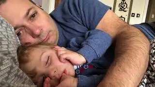 Cuddling with Daddy