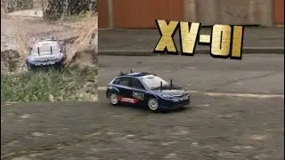 Tamiya XV-01 subaru impreza RC rally car. First run