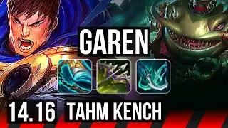 GAREN vs TAHM KENCH (TOP) | 8/1/7, Dominating | EUW Master | 14.16