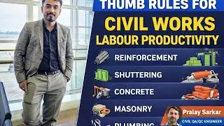 Civil Engineering Thumb Rules | Labour Productivity for Site Planning #civilengineer #engineering 