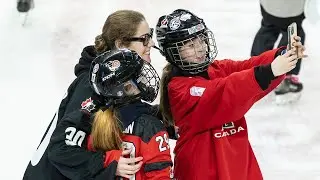 Local girls get on the ice with Canada&rsquo;s National Women&rsquo;s Team during Rivalry Series