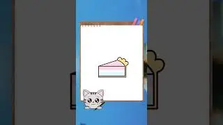 How to draw a cute cake easy 🍰😍   #cake#cutecake#nice#drowingvideo #drow