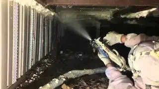 Spray Foam sprayed under a House on pier and beam