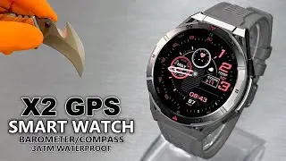 X2 GPS Sport SmartWatch Unboxing & Review (Amoled, 3ATM, Batometer) - ASMR