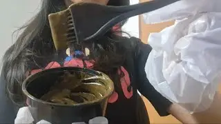 ASMR | Coloring your hair with henna💆‍♂️ with layered sounds