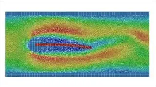 Light stiff beam oscillation in a flow (density ratio 1:1)