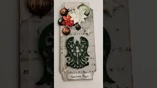 Upcycled Christmas Tags #tresjoliekits #tresjoliekitclub #scrapbookkit #monthlykit #monthlykitclub