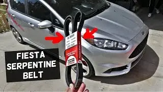 FORD FIESTA SERPENTINE BELT REPLACEMENT REMOVAL DIAGRAM MK7 ST