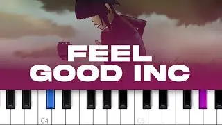 Gorillaz - Feel Good Inc (piano tutorial)