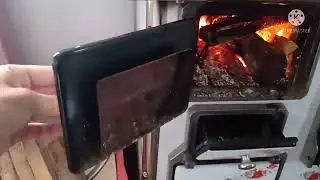 Fogão a lenha, após um ano de uso!