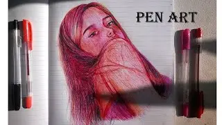From Blank Paper to Beauty 😍 Incredible Pen Art Timelapse of a Girl