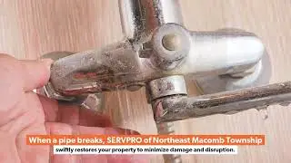Swift restoration after property damage from a pipe break, SERVPRO of Northeast Macomb Township