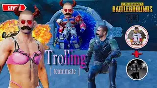 TROLLING TEAMMATES IN BGMI🤣@Bablu-live21 @rock-live9#live#trolling#pubg