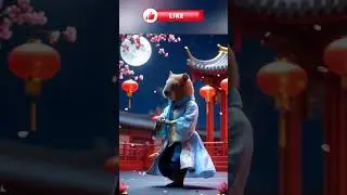 Chinese dance with Capybara Kai #shorts #capybara #animals #funny #chinesedance #asiantraditional