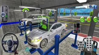 Silver Sedan Hydraulic Lift Parking Pro Level! Real Car Simulator 3D Driving Class Android