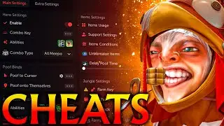 Meepo with Cheats Shows Insane 200 IQ Micro! Umbrella Dota 2