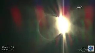 Solar Eclipse 'Diamond Ring' Above Oregon
