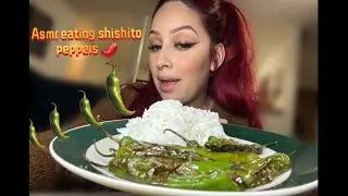 ASMR Eating Shishito Peppers 🌶️ And Rice 😋